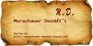 Morschauer Deodát névjegykártya